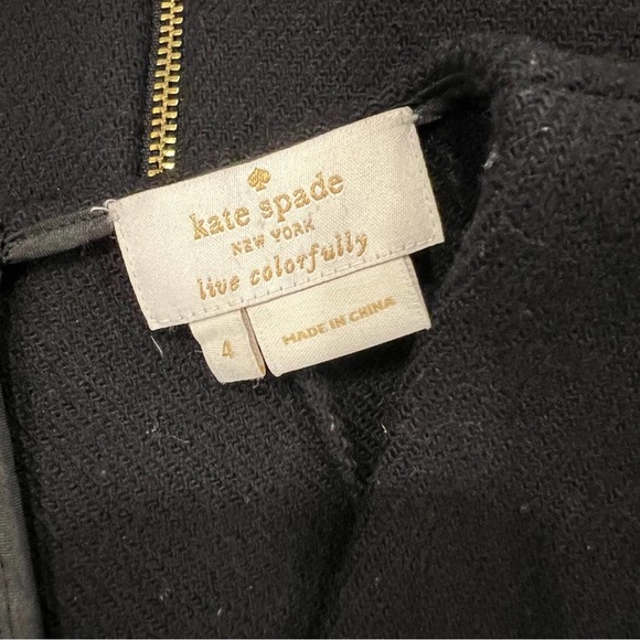 Kate Spade “Blaze A Trail” Black Sheath Blouse Vest Size 4 - Picture 9 of 10
